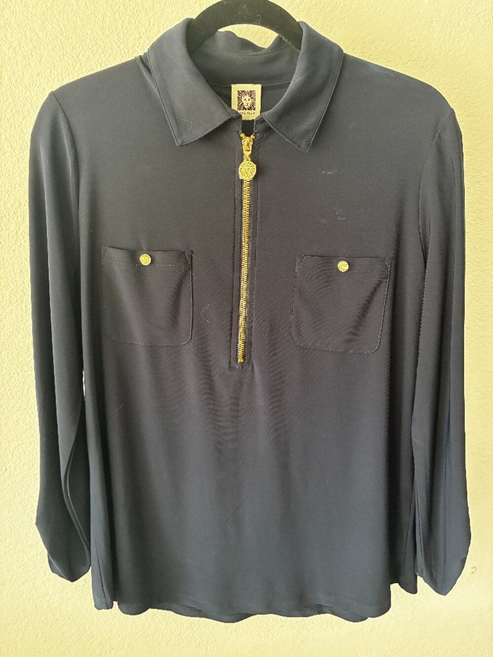 Anne Klein Navy Blue Top